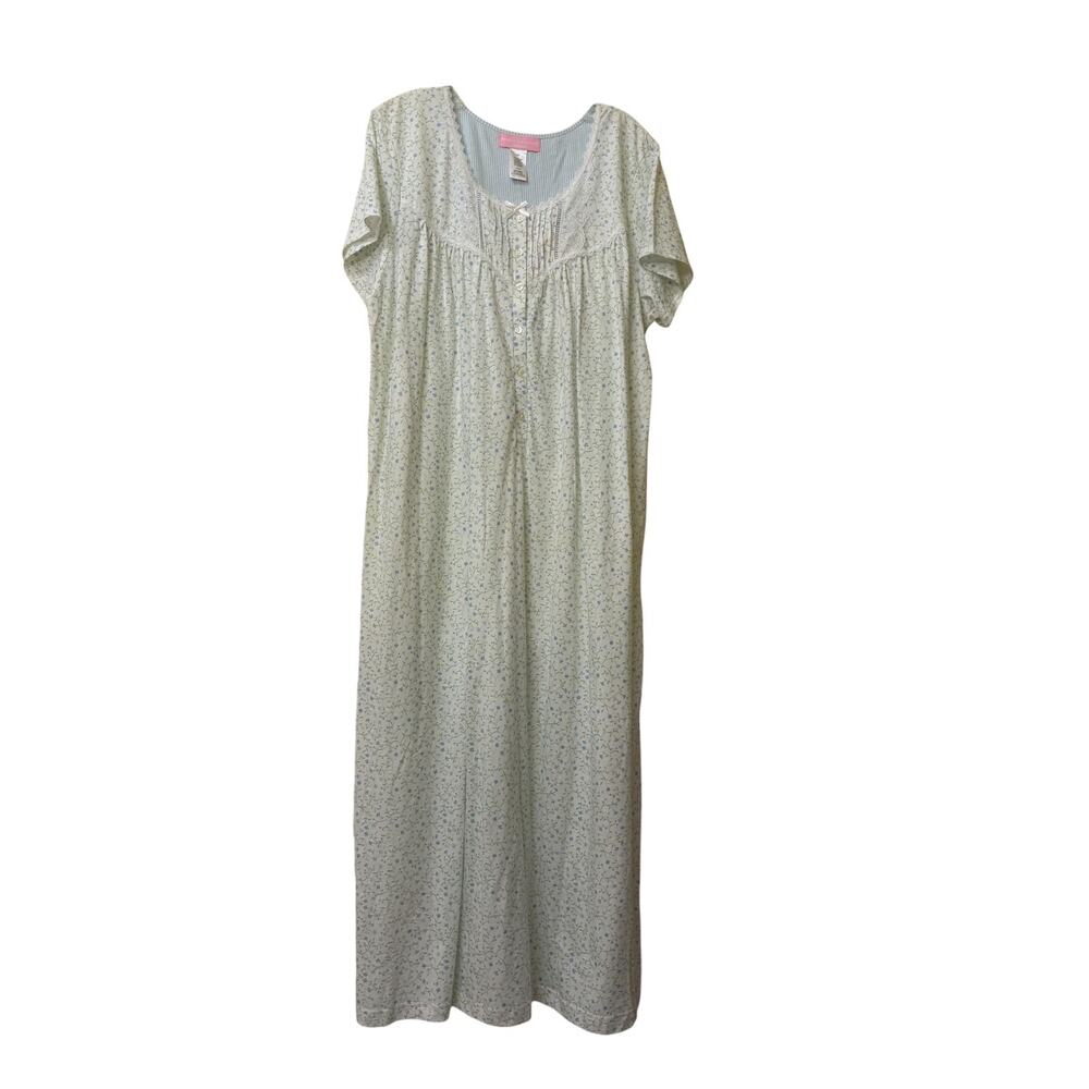 Rebecca Malone Intimates full length cap sleeve nightgown NWT size Large - Picture 3 of 9